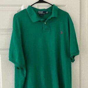 Polo Ralph Lauren Green Pink Pony Logo XXL Custom Fit like new.